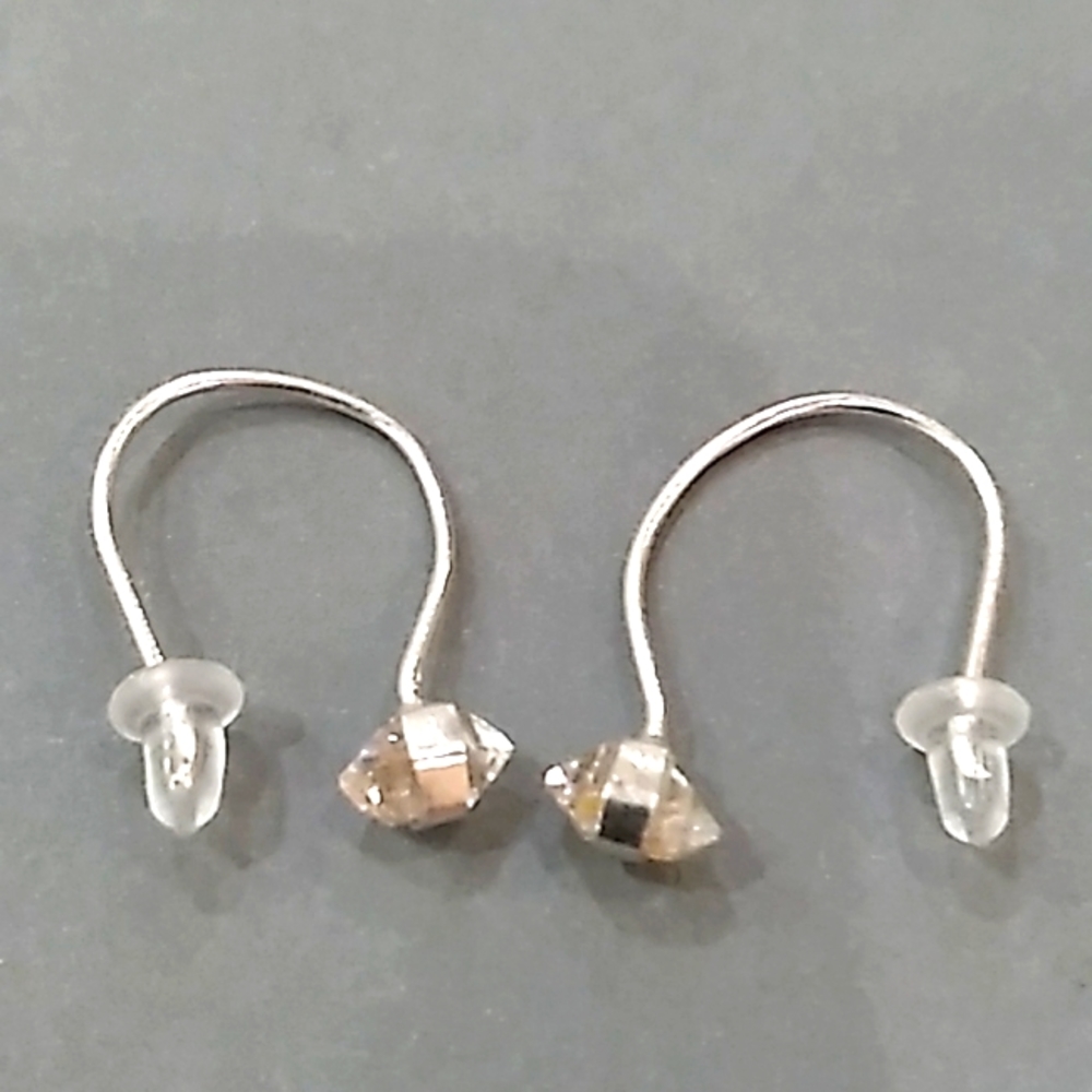 "Good Collective" Herkimer diamond hook earrings